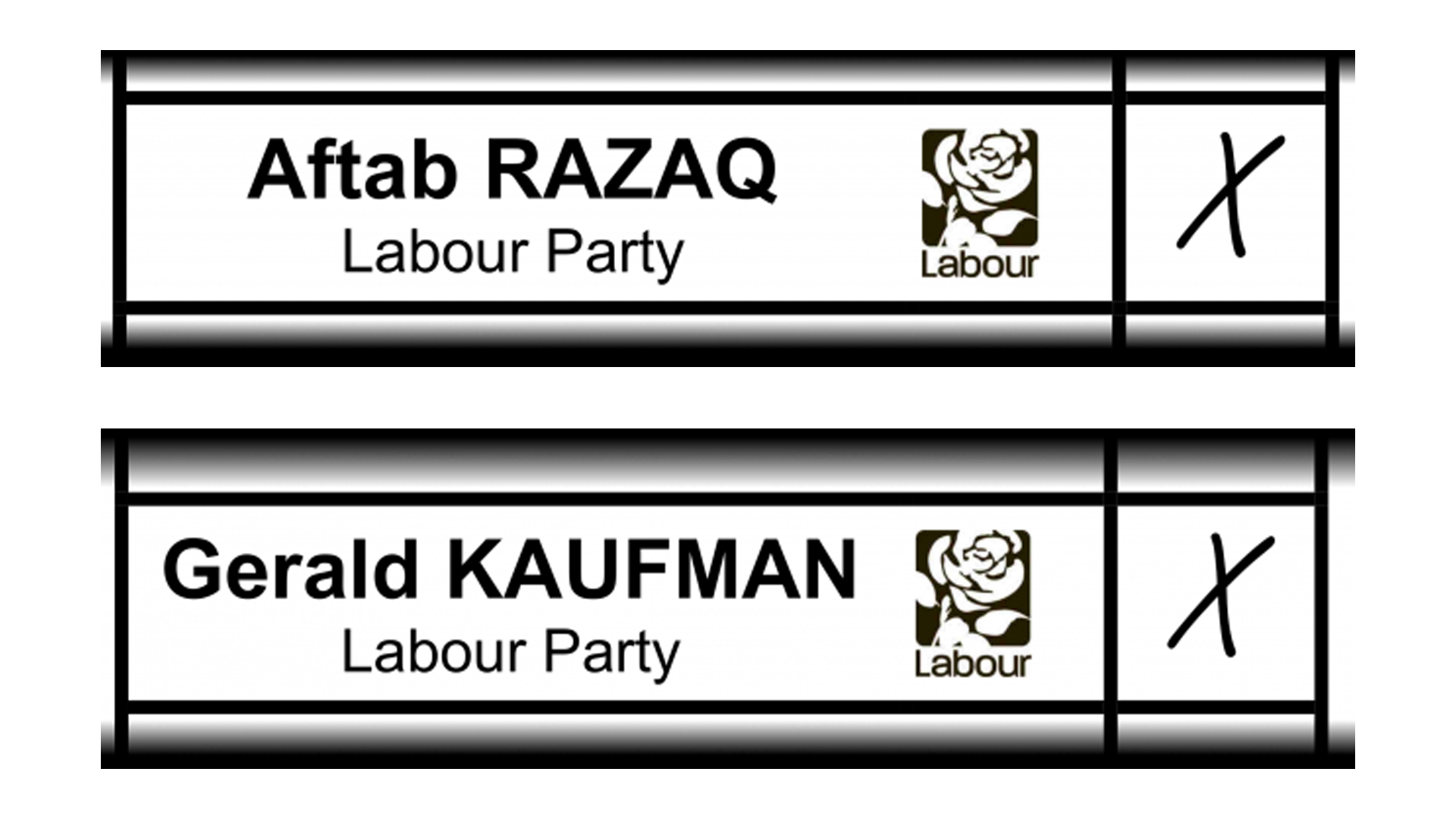 Whalley Range Labour - Vote For Aftab Razaq and Gerald Kaufman