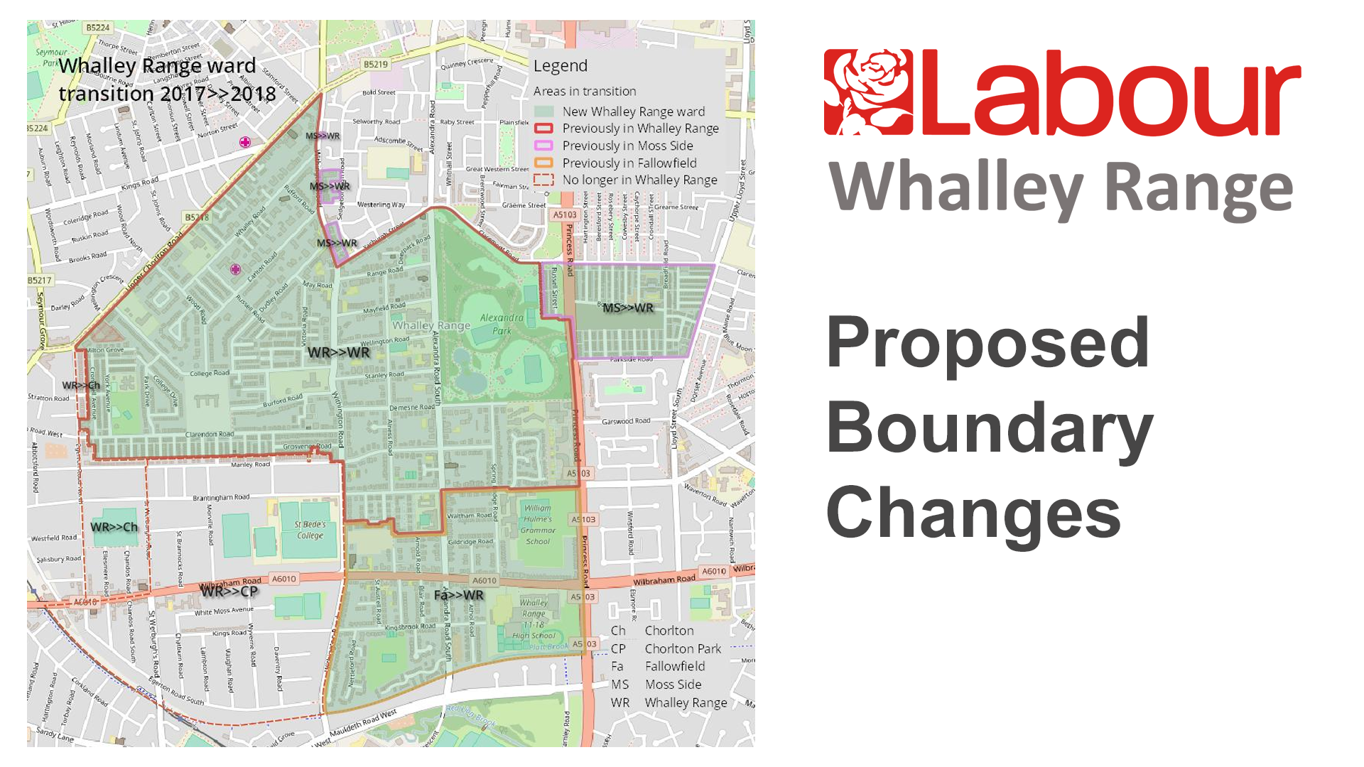 Whalley Range Labour - Whalley Range Proposed Boundary Changes