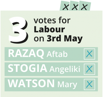Vote for Aftab, Angeliki and Mary