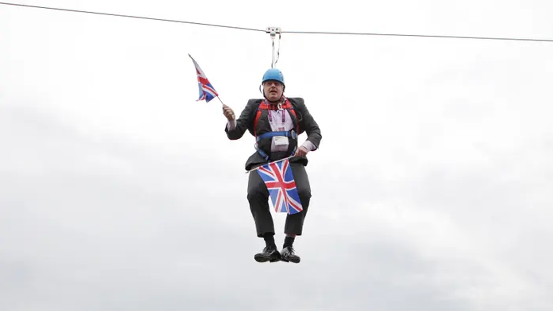 Whalley Range Labour - Boris Johnson Stuck on Zip Wire