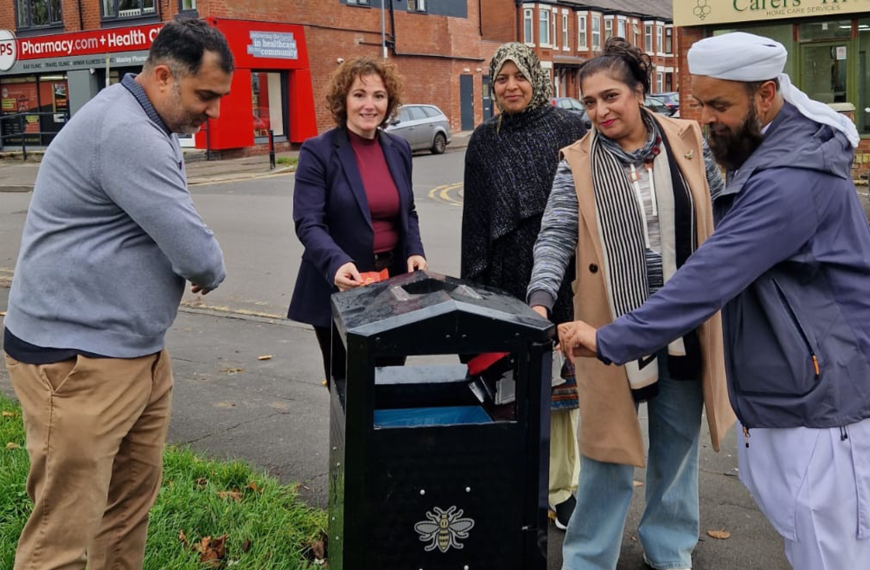 Whalley Range Labour - Councillors New Waste Bins