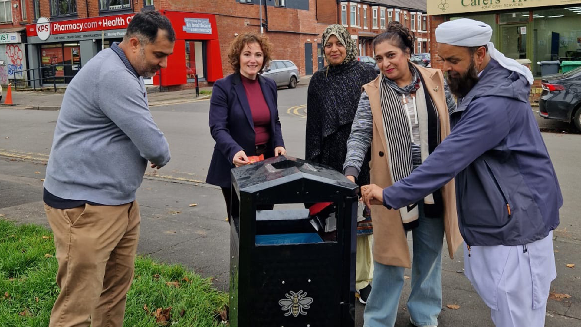 Whalley Range Labour - Councillors New Waste Bins